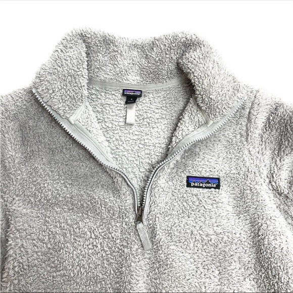 Patagonia Los Gatos 1/4 Zip Front Pile Fleece Pullover Sweater Top Gray Size S - Picture 4 of 7